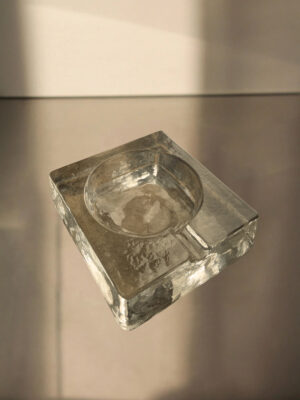 Brutalist Glass Ashtray